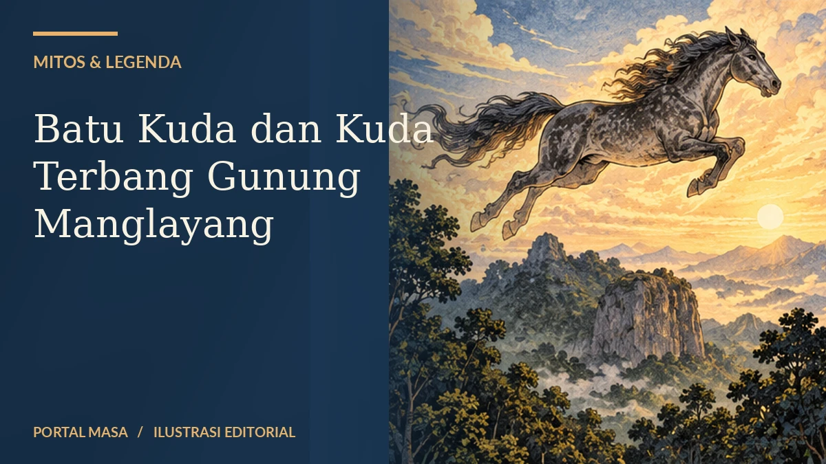 Sampul ilustratif bertema Batu Kuda dan Kuda Terbang Gunung Manglayang; tidak menunjukkan foto kejadian bersejarah