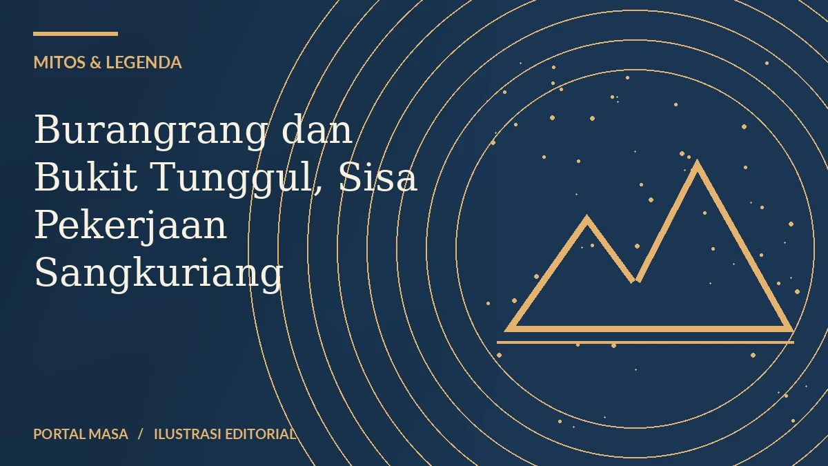 Sampul ilustratif bertema Burangrang dan Bukit Tunggul, Sisa Pekerjaan Sangkuriang; tidak menunjukkan foto kejadian bersejarah