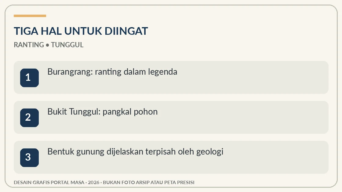 Visual editorial: tiga hal penting tentang Burangrang dan Bukit Tunggul, Sisa Pekerjaan Sangkuriang