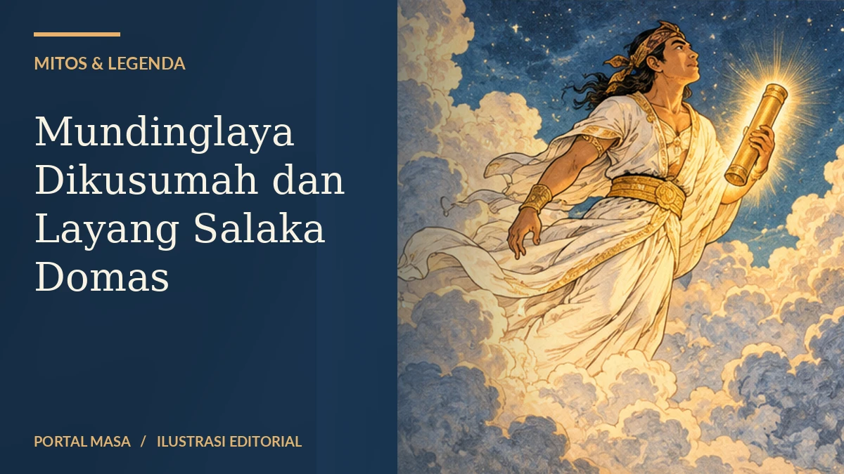 Sampul ilustratif bertema Mundinglaya Dikusumah dan Layang Salaka Domas; tidak menunjukkan foto kejadian bersejarah
