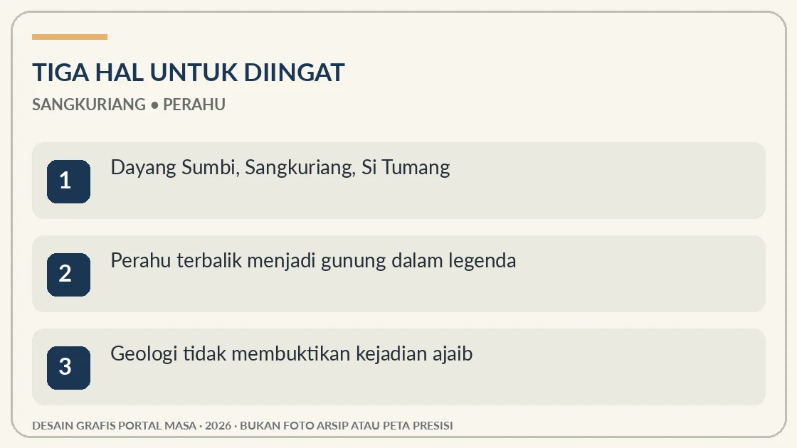 Visual editorial: tiga hal penting tentang Sangkuriang dan Perahu yang Tak Pernah Berlayar